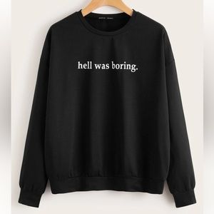 Slogan graphic drop shoulder sweatshirt